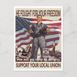He Fought For Your Freedom -- Pro-Union Postcard
