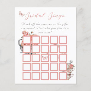 He Gives Butterflies Tea Floral Shower Bingo Game
