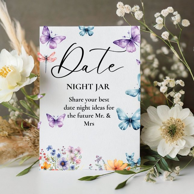 He gives Her butterflies Bridal Shower Date Sign (Creator Uploaded)