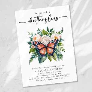 He Gives Her Butterflies Bridal Shower Invitation