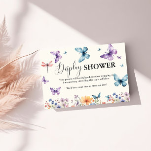He gives me Butterflies bridal shower DIsplay Enclosure Card