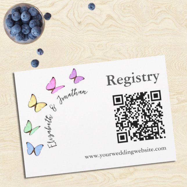 He Gives Me Butterflies Bridal Shower Enclosure Card (Creator Uploaded)