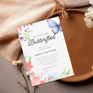 He Gives Me Butterflies Bridal Shower Invitation