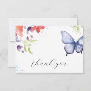 He Gives Me Butterflies Bridal Shower Thank You Card