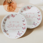 He Gives Me Butterflies Soft Pink Bridal Shower  Paper Plate<br><div class="desc">These are He Gives Me Butterflies Soft Pink Bridal Shower Paper Plates!</div>