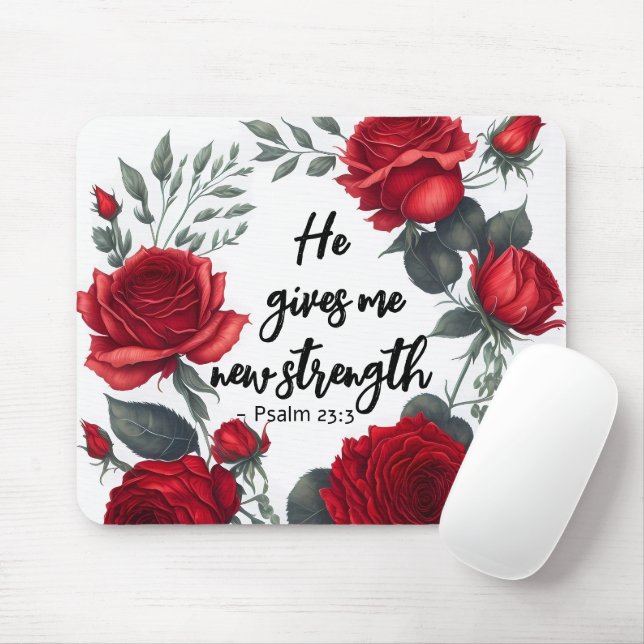 He Gives Me New Strength Mouse Pad (With Mouse)