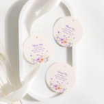 He Gives Purple Butterflies Thank You Bridal Showe Favour Tags<br><div class="desc">He Gives Purple Butterflies Thank You Bridal Showe Favour Tags. Matching items available.</div>
