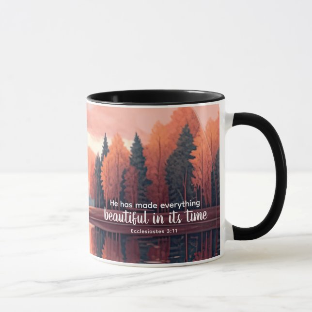 He has made everything beautiful Bible Fall Trees Mug (Right)