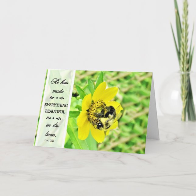 He has Made Everything Beautiful - Ecc 3:11 Blank Card (Front)