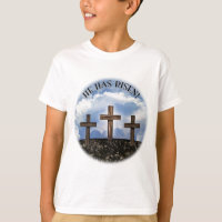 He Has Risen 3 Rugged Crosses + John 3:16