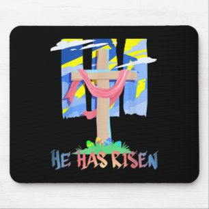 He Has Risen Christian Easter Resurrection Sunday Mouse Pad