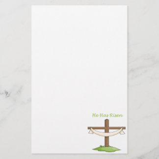 He Has Risen Cross Stationery
