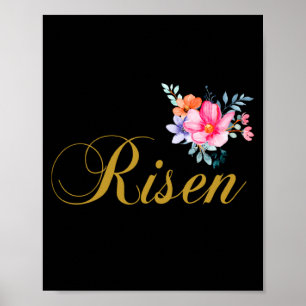 He Has Risen Jesus Religous Easter Sunday Christia Poster