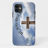 He Has Risen Rugged Cross Sky