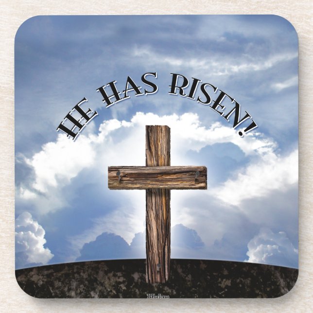 He Has Risen Rugged Cross Sky Coaster (Front)
