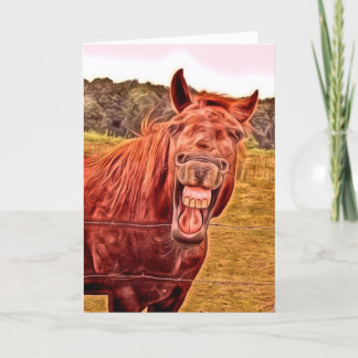 He Haw You're 50!! Horse Happy Birthday Card
