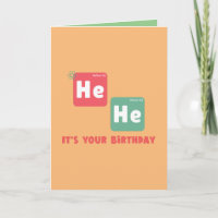 HE HE birthday card