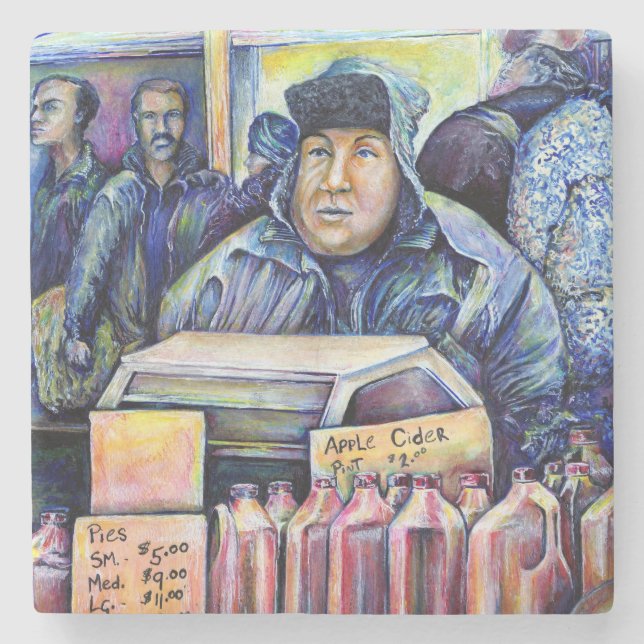 He Heard, What I Saw Stone Coaster (Front)