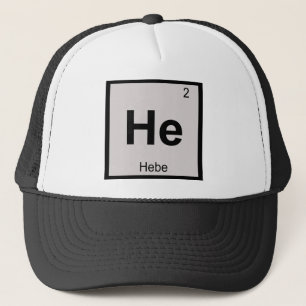 He - Hebe Goddess Chemistry Periodic Table Symbol Trucker Hat