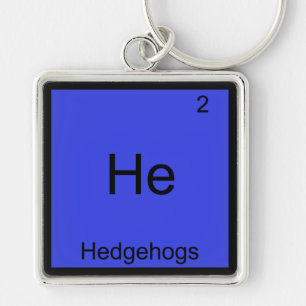 He- Hedgehogs Funny Chemistry Element Symbol Tee Key Ring