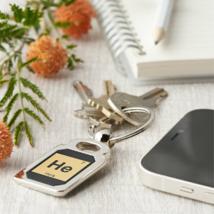 He - Hera Goddess Chemistry Periodic Table Symbol Key Ring