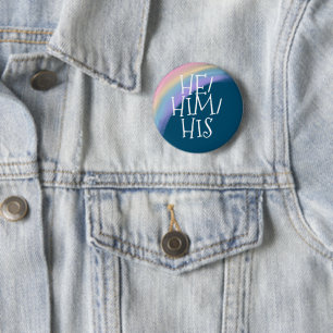 He Him His Pronoun 6 Cm Round Badge