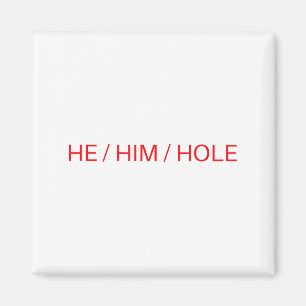 He Him Hole Shirt Funny Sarcastic Valentines Day Magnet