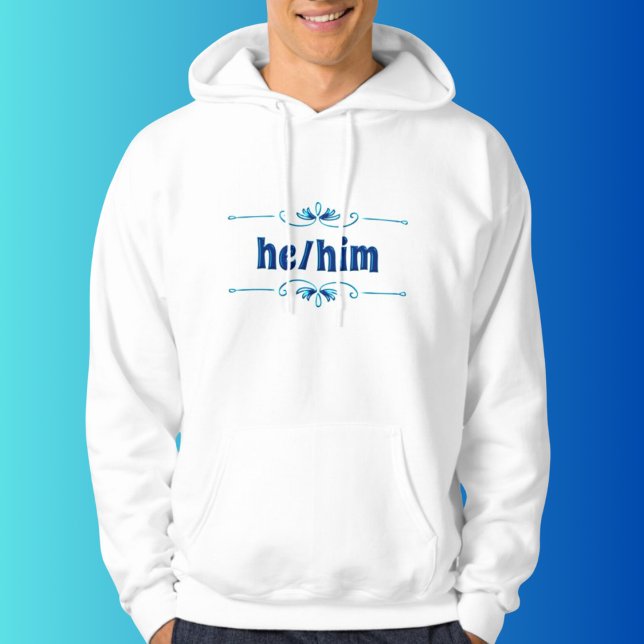 He Him Shades of Blue Filigree Hoodie (Creator Uploaded)