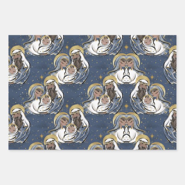 He is Born Christmas Wrapping Paper Sheet (Front)