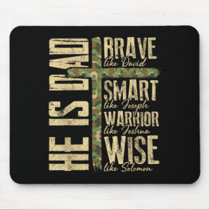 He Is Dad Camo Religious Father's Day Christian Da Mouse Pad