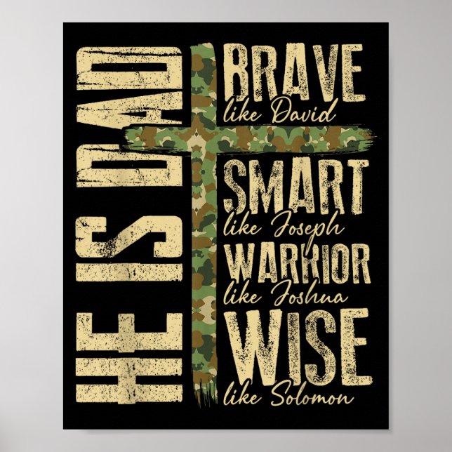 He Is Dad Camo Religious Father's Day Christian Da Poster (Front)