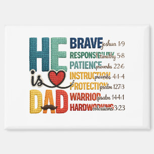 He Is Dad Christian Father Scripture Values Magnet