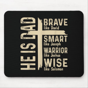 He Is Dad Religious Happy Fathers Day Christian Da Mouse Pad