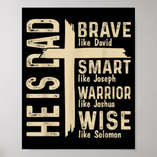 He Is Dad Religious Happy Fathers Day Christian Da Poster
