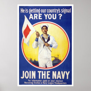 He is getting our country's signal - are you? poster