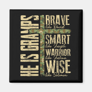 He Is Gramps Camo Religious Father's Day Christian Magnet