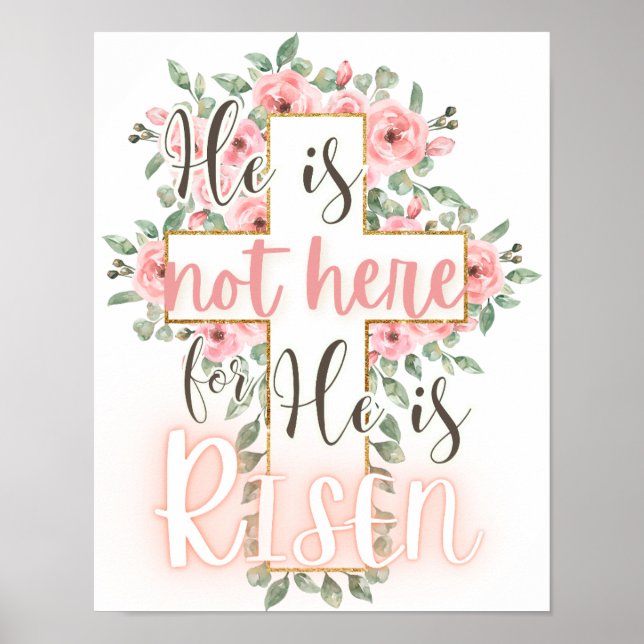 "He is Not Here, for He has Risen" Easter Poster (Front)