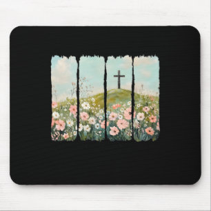 He Is Not Here He Has Risen Jesus Christian Happy Mouse Pad