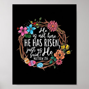 He Is Not Here He Has Risen Just As Said He Christ Poster