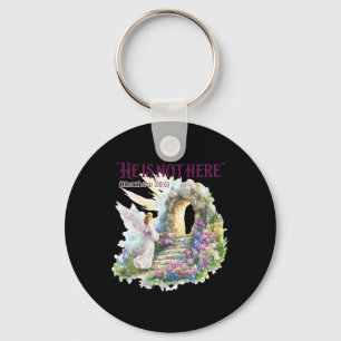 He Is Not Here - Pastel Watercolor Key Ring