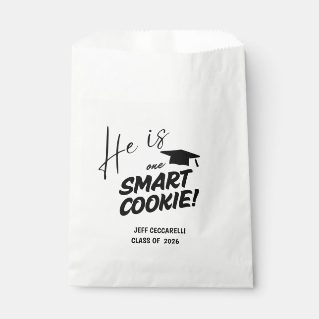 HE is One Smart Cookie Graduation  Favour Bag (Front)