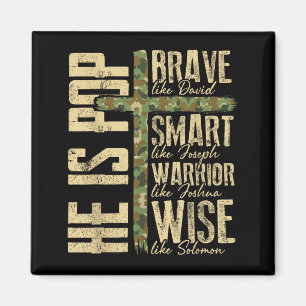 He Is P Camo Religious Father's Day Christian Dad  Magnet