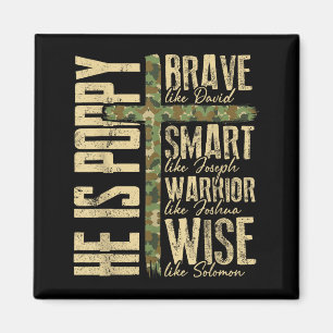 He Is Ppy Camo Religious Father's Day Christian Da Magnet