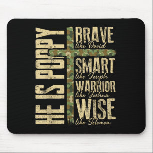 He Is Ppy Camo Religious Father's Day Christian Da Mouse Pad