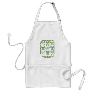 He is Rise Retro Floral Croquette Bow  Standard Apron