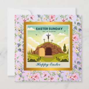 He is Risen and Celebration of Resurrection Sunday Invitation