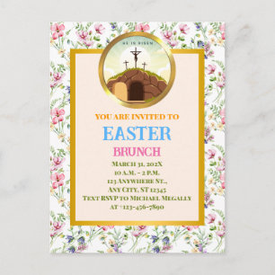 He is Risen and Celebration of Resurrection Sunday Postcard