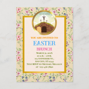 He is Risen and Celebration of Resurrection Sunday Postcard
