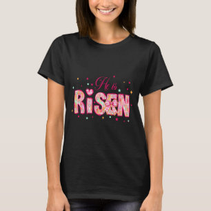 He Is Risen And Happy Easter Jesus, retro, vintage T-Shirt