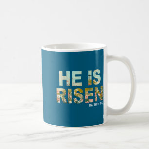 He is risen boho easter christian jesus coffee mug
